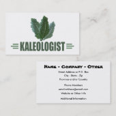 Funny Kale Lover Visitekaartje (Voorkant / Achterkant)
