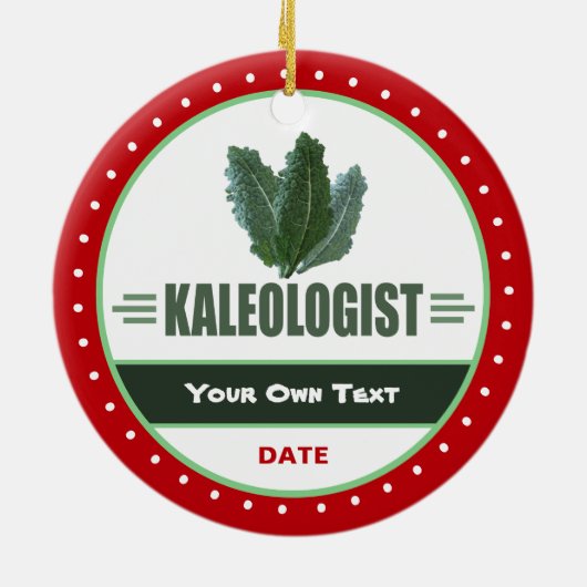 Funny Kale Lovers Keramisch Ornament (Achterkant)