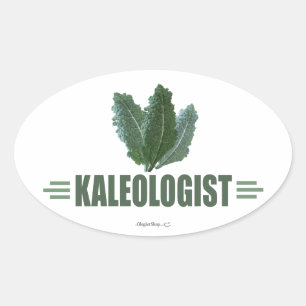 Funny Kale Ovale Sticker