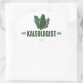 Funny Kale Ovale Sticker (Tas)