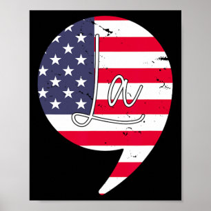 Funny Kamala Harris 2024 President Comma La Americ Poster