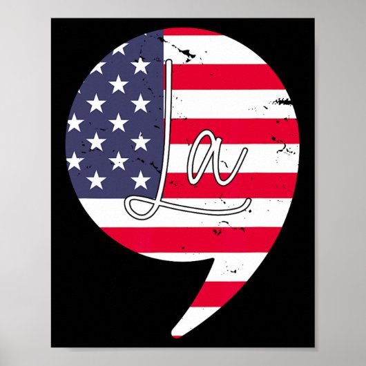 Funny Kamala Harris 2024 President Comma La Americ Poster (Voorkant)