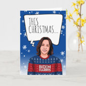 Funny Kamala Kerstmis: Dit kerstfeest is geschiede Kaart (Gele Bloem)