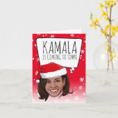 Funny Kamala Kerstmis: Kamala komt naar de stad Kaart (Gele Bloem)