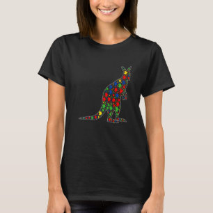 Funny Kangaroo Animals Puzzle Piessm Autisme Aware T-shirt