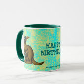Funny kangaroo blije verjaardag mok (Voorkant links)