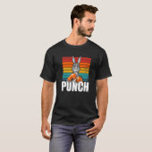 Funny Kangaroo Boxing Punch, Humor Cartoon Retro T-shirt (Voorkant volledig)