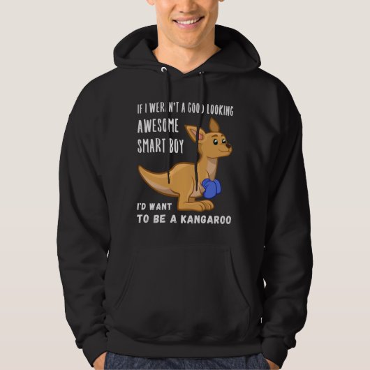 Funny Kangaroo Boy Lover Quote Gezegde Hoodie (Voorkant)