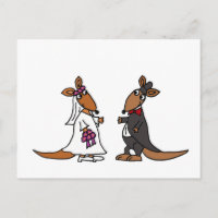 Funny Kangaroo Bride en Groom Wedding Design