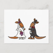 Funny Kangaroo Bride en Groom Wedding Design Briefkaart (Voorkant)