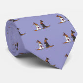 Funny Kangaroo Bride en Groom Wedding Design Stropdas (Opgerold)