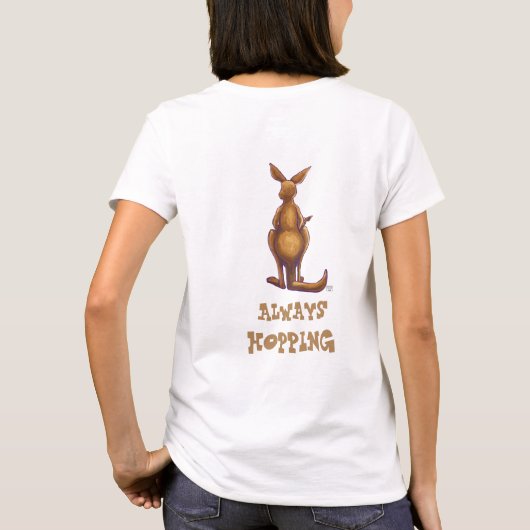 Funny Kangaroo Mam Hopping altijd T-shirt (Achterkant)