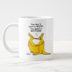 Funny Kangaroos Cartoon Grote Koffiekop