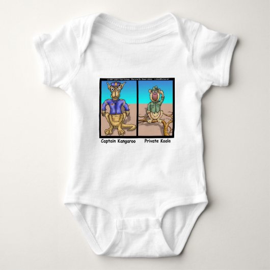 Funny Kangaroos & Koala Funny Cartoon Gifts T - sh Romper (Voorkant)