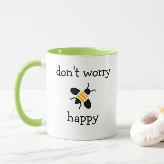 Funny Kantoor Coffee Mugs maakt zich geen zorgen o Mok (Met donut)