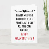 Funny Kantoor Coworkers Valentijnsdag Feestdagen Kaart (Voorkant)