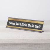 Funny Kantoor Desk Cubicle Humor School Home Bureau Naambordje (Voorkant)