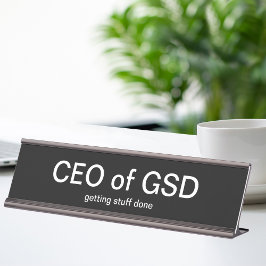 Funny Kantoor Desk Name Bord Executive Gift Bureau Naambordje