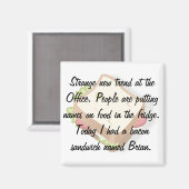 Funny Kantoor Fridge Magneet (Voorkant / Achterkant)