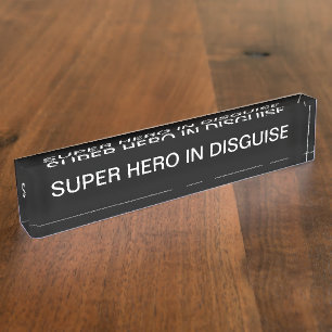 Funny Kantoor Hero Naambordje