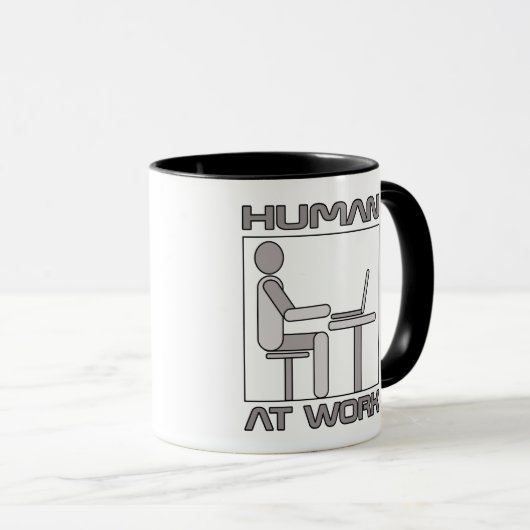 Funny Kantoor Humans op het werk Mok (Voorkant rechts)