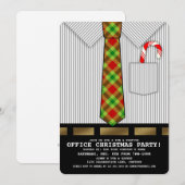 Funny Kantoor kerstparty uitnodiging (Voorkant / Achterkant)