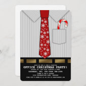 Funny Kantoor kerstparty uitnodiging (Voorkant / Achterkant)