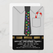 Funny Kantoor kerstparty uitnodiging (Voorkant / Achterkant)