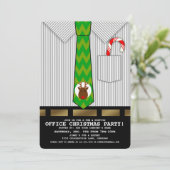 Funny Kantoor Kerstparty uitnodigingen (Staand voorkant)