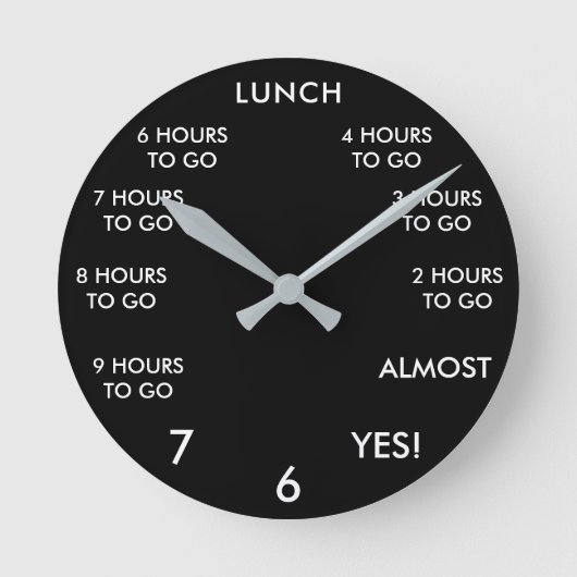 Funny Kantoor Novelty Ronde Klok (Voorkant)