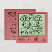 Funny Kantoor Party Kaart (Voorkant / Achterkant)