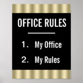 Funny Kantoor Rules Poster (Voorkant)