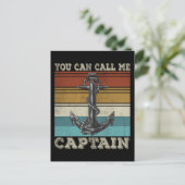Funny Kapitein Sailboot Humor Anchor Sailor Briefkaart (Staand voorkant)