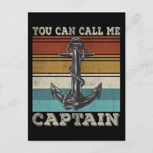 Funny Kapitein Sailboot Humor Anchor Sailor Briefkaart (Voorkant)