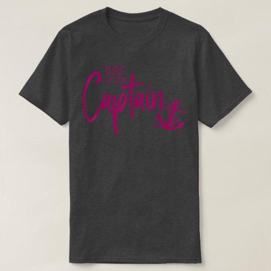 Funny Kapitein Wife Dibs op kapitein 45 T-shirt (Design voorkant)
