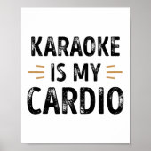 Funny Karaoke is mijn Cardio-zingende Gift Poster (Voorkant)