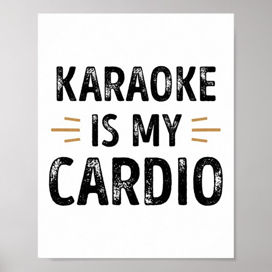 Funny Karaoke is mijn Cardio-zingende Gift Poster (Voorkant)