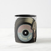 Funny Karaoke King Retro Vinyl Record Mok (Midden)