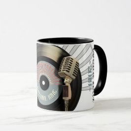 Funny Karaoke King Retro Vinyl Record Mok