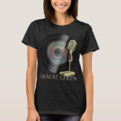 Funny Karaoke Queen Microphone T-shirt (Voorkant)