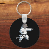 Funny Karate British Shorthair Cat Sleutelhanger (Voorkant)