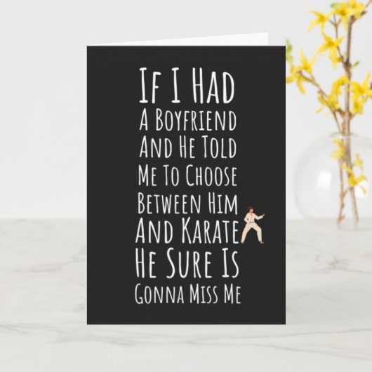 Funny Karate Cards For Teen Girls Self Defense Her Kaart (Gele Bloem)