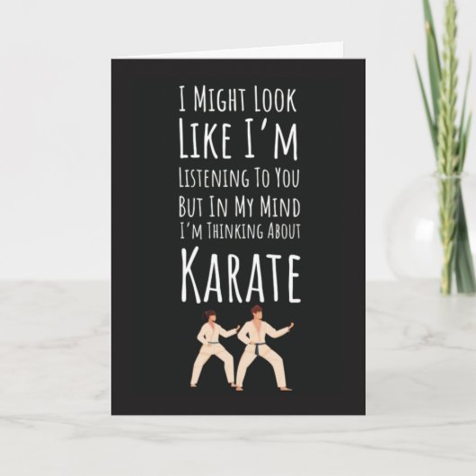Funny Karate Cards Sports Fighting Self Defense Kaart (Voorkant)