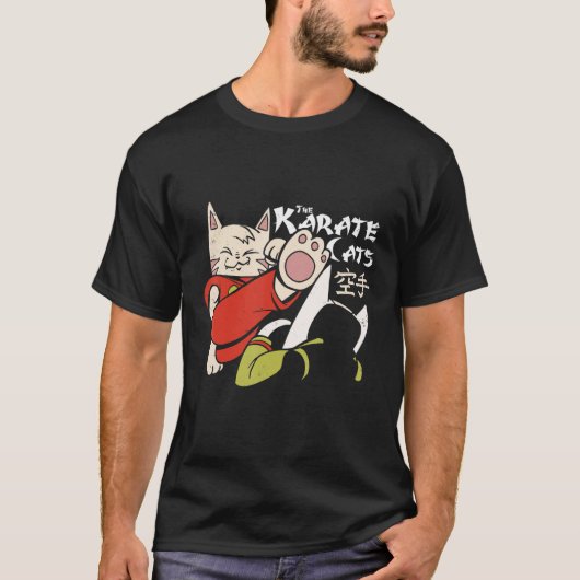 Funny Karate Cat Fighting Kitten Kat Fighter Com T-shirt (Voorkant)