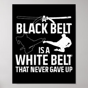 Funny Karate Design for Men Black Belt Marti Poster