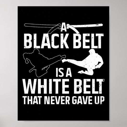 Funny Karate Design for Men Black Belt Marti Poster (Voorkant)
