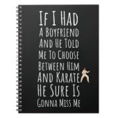 Funny Karate Gifts For Teen Girls Womens For Her Notitieboek (Voorkant)