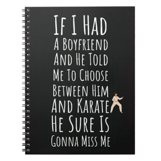 Funny Karate Gifts For Teen Girls Womens For Her Notitieboek (Voorkant)