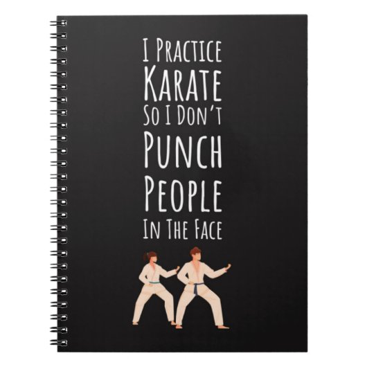 Funny Karate Gifts Martial Arts Fighter Humor  Notitieboek (Voorkant)