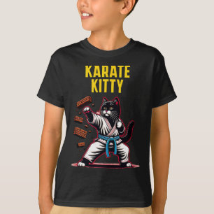 Funny Karate Kat - Martial Arts Feline Champion T-shirt
